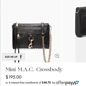 Rebecca minkoff mini Mac black and gold crossbody